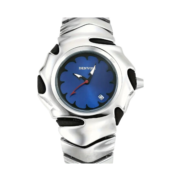 DENVOSI Premium Metal Watch – Bold Design (Blue Dial)