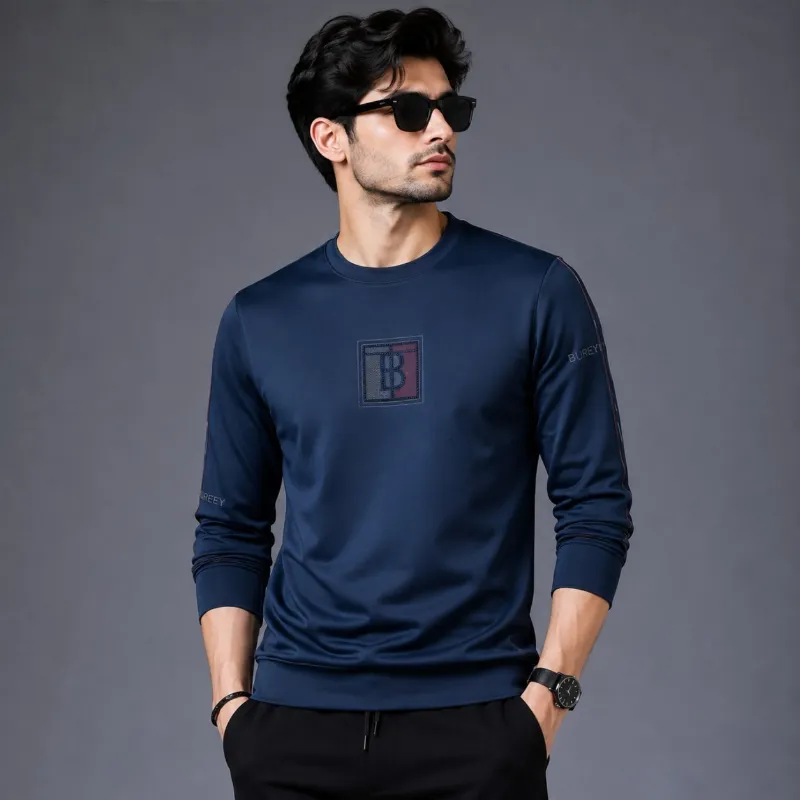 ছেলেদের 160 GSM পাতলা জার্সি ফুল স্লিভ টি-শার্ট, M থেকে XL