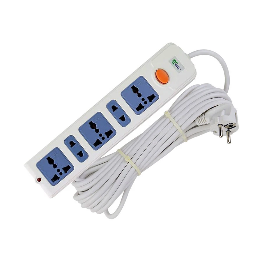 Many MTS-305 2 Pin 5 Port Power Strip, 10 Meter, White