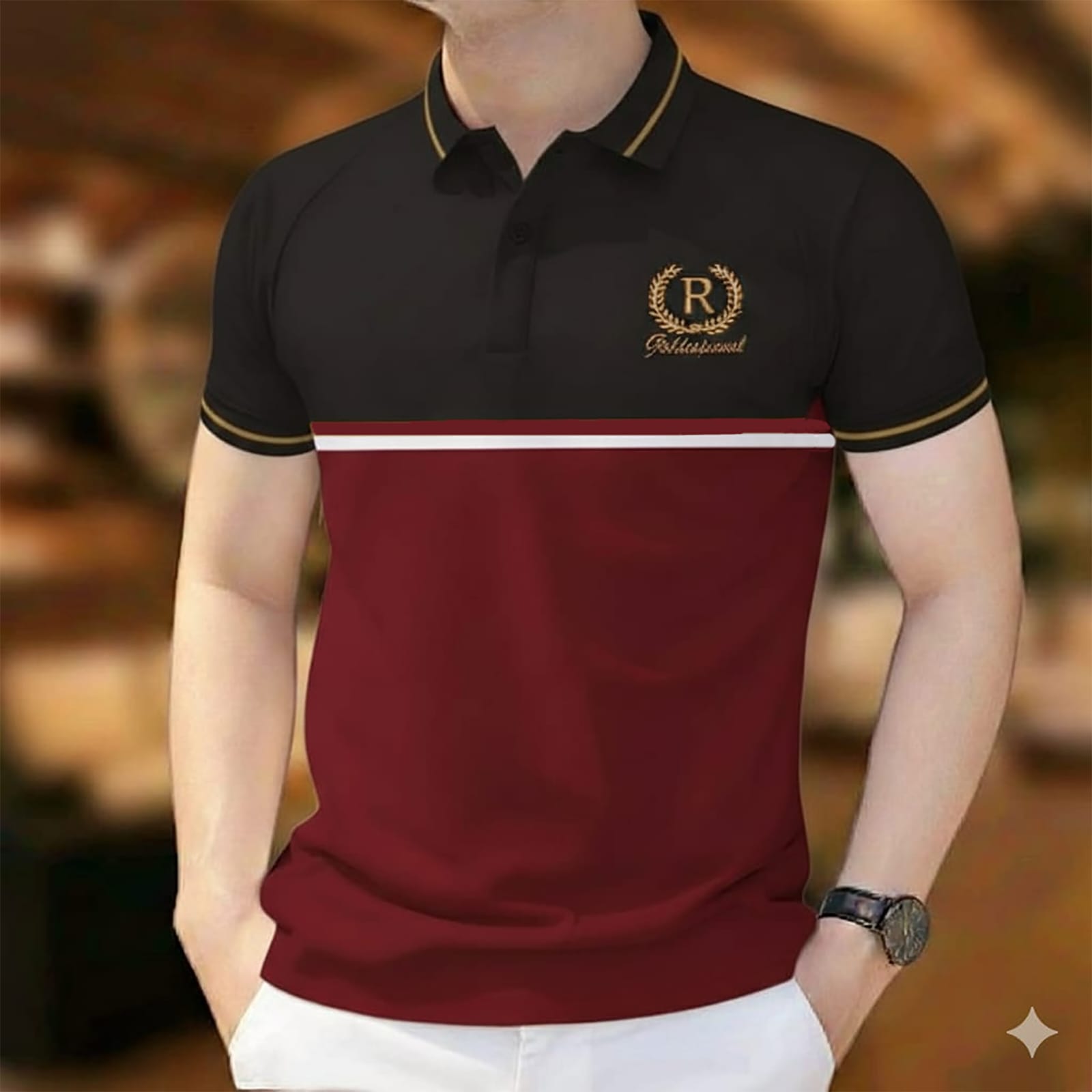 Men's Cotton Polo Shirt with Half Sleeves, 200 GSM, 5 Colours