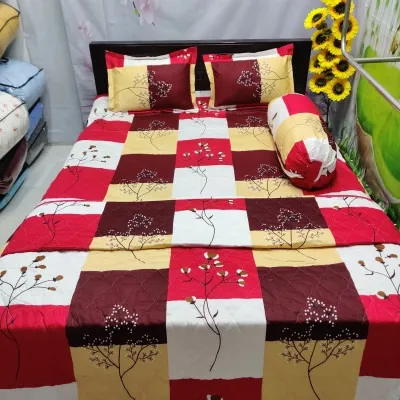 পিওর কটন টুইল এসি কাঁথা ও বেড শিট কম্বো