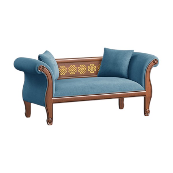 Regal FRANCISCO কাঠের ডাবল সোফা SDC-375-3-1-20 (ফ্যাব্রিক 2159)