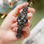 OLEVS 9931 মেয়েদের ঘড়ি, বাটারফ্লাই লক – ব্ল্যাক