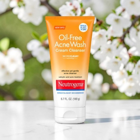 Neutrogena Oil-Free Acne Wash Cream Cleanser 189g (USA)