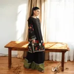 চেরি জর্জেট প্রিন্টেড টু পিস
