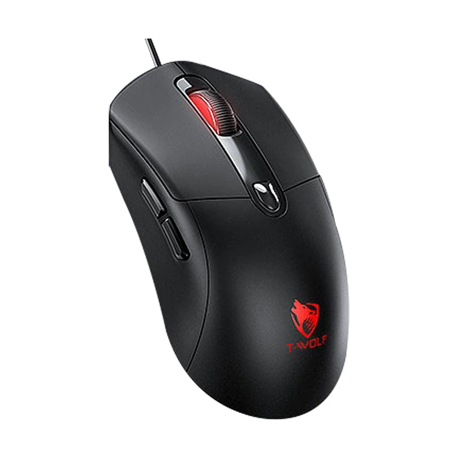 T-Wolf G550 RGB Gaming Mouse Black with Red Gengar Kuromi Sticker