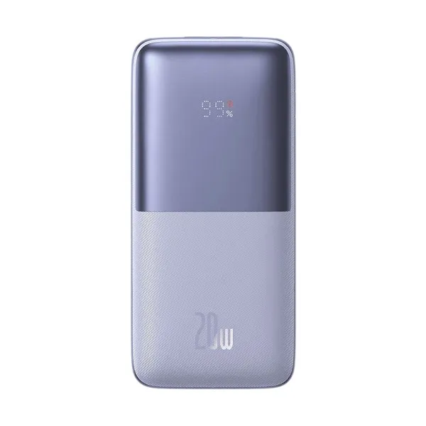 Baseus Pro PPBD040205 10000mAh 20W ভায়োলেট পাওয়ার ব্যাংক, ডিজিটাল ডিসপ্লে সহ