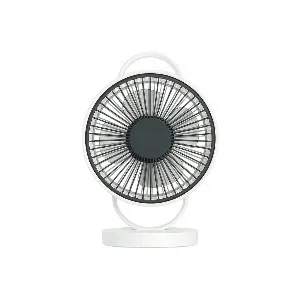 YAGE YG-7999N রিচার্জেবল 8 ইঞ্চি ফ্যান, 360° রোটেশন ও LED লাইট – সাদা