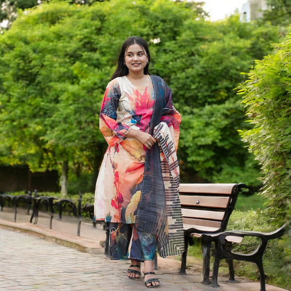 ডিজিটাল প্রিন্ট থ্রি পিস