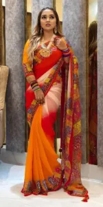 Weightless Soft Silk Saree with Sequin Dollar Work and Tassels