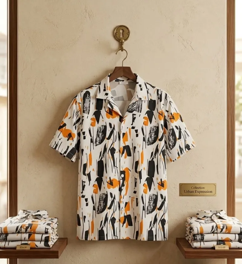 Men's Digital Print Half Sleeve Shirt, Sizes M, XL and XXL