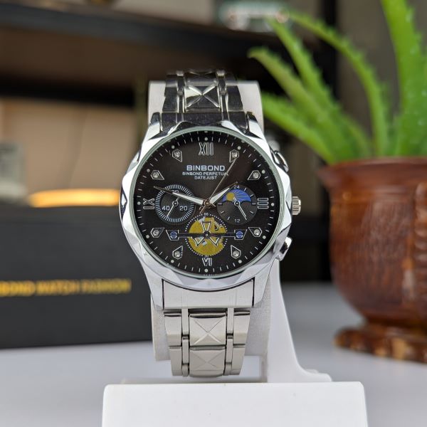 BINBOND B1236 Brand Fashion Tourbillon Dial Quartz Watches Men’s Luxury Stainless Steel