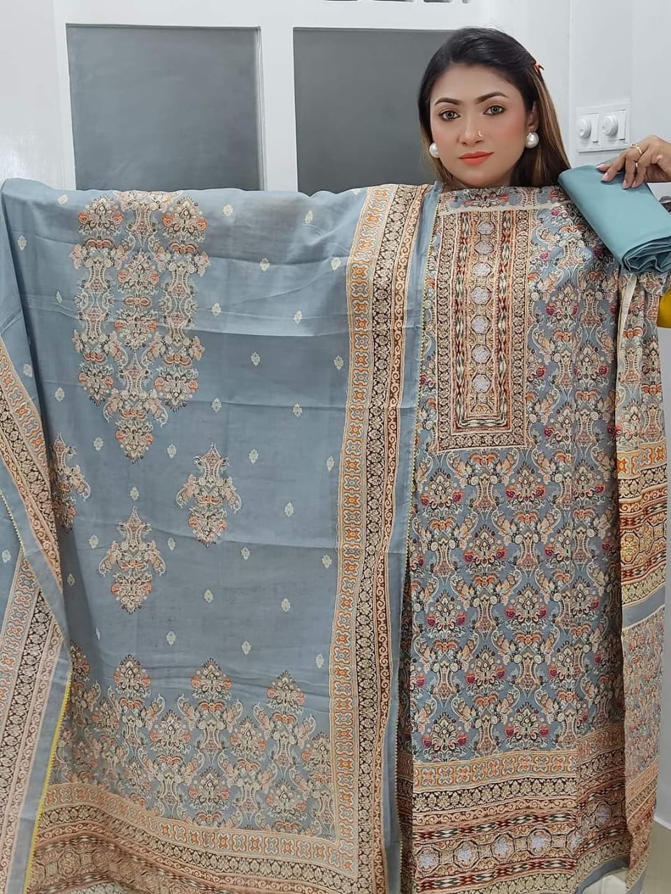 প্রিন্টেড কটন থ্রি পিস