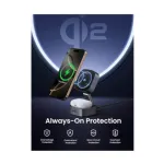 Ugreen W702 15W Qi2 2-ইন-1 ম্যাগনেটিক ওয়্যারলেস চার্জার – গ্রে