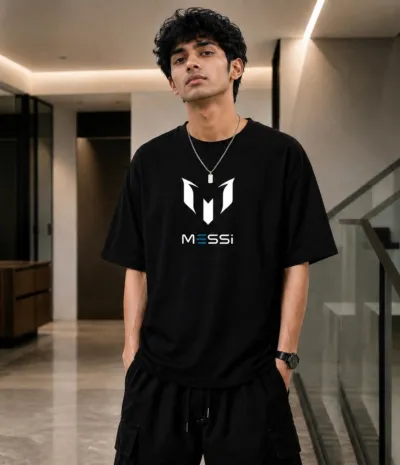 Men's Drop Shoulder Printed T-Shirt in Pure Cotton, 6 Colours