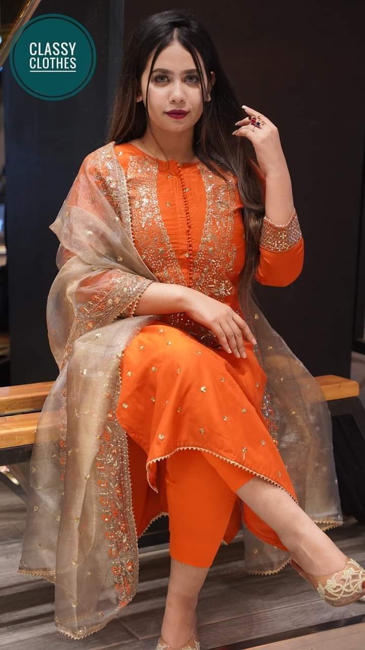 রেডিমেড সিকুইন এমব্রয়ডারি AC কটন থ্রি পিস, 38, 42, 44 সাইজ