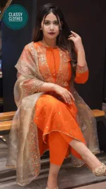 রেডিমেড সিকুইন এমব্রয়ডারি AC কটন থ্রি পিস, 38, 42, 44 সাইজ