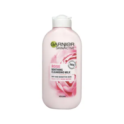 Garnier Rose Soothing ক্লেনজিং মিল্ক, ড্রাই ও সেনসিটিভ ত্বকের জন্য 200ml