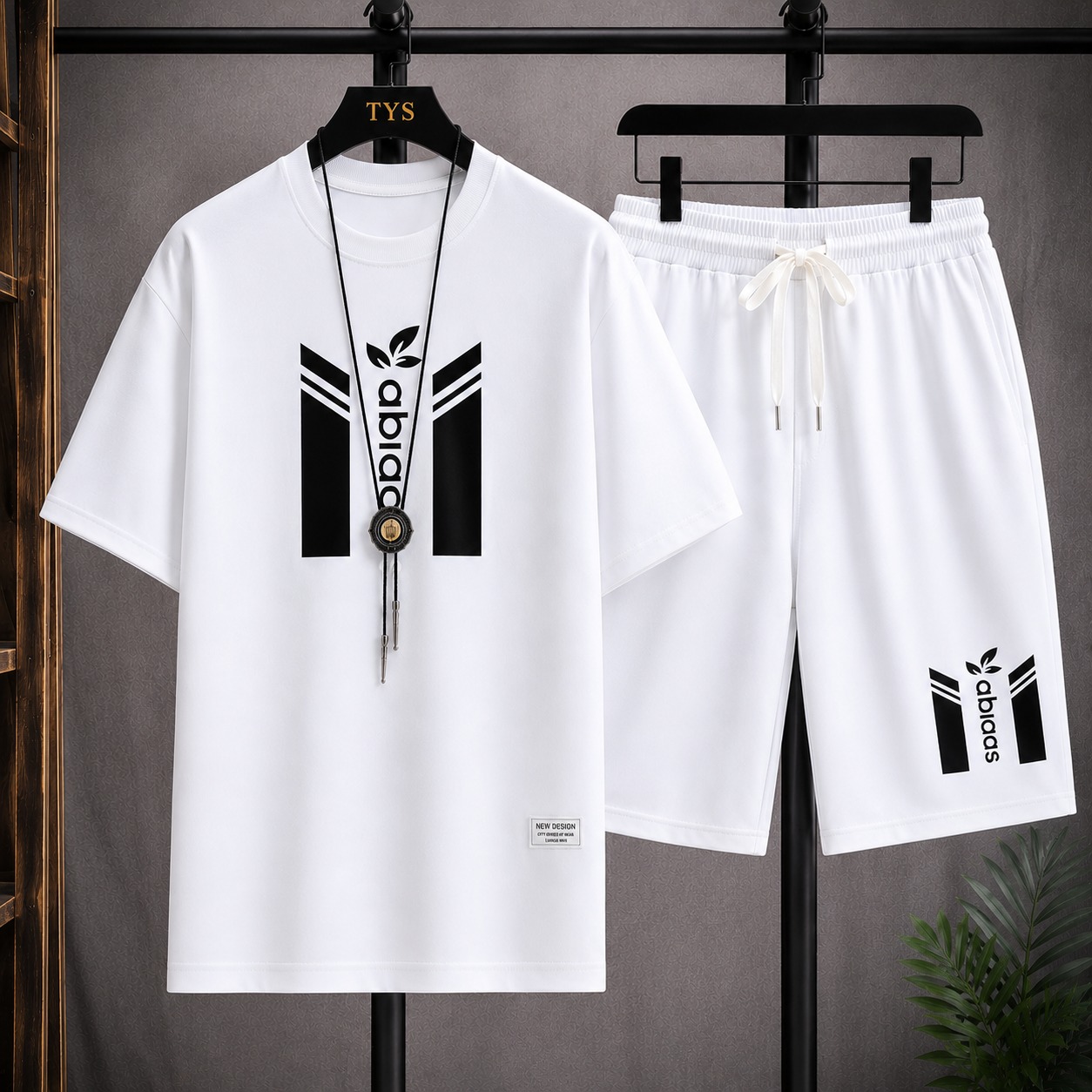 Men's Mesh T-Shirt and Shorts Two-Piece Set, 160 GSM, Sizes M to XL