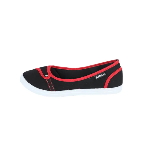 Walkar লেডিস ক্যানভাস Black-MKT (D-6x)