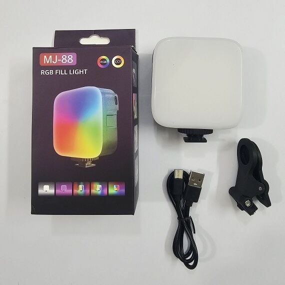 MJ-88 RGB Fill Light - Adjustable Brightness, Touch Control, RGB Colors