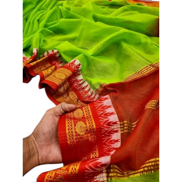 হাফ সিল্ক মধুরাই শাড়ি 12 হাত