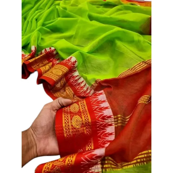 হাফ সিল্ক মধুরাই শাড়ি 12 হাত