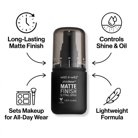 Wet n Wild Photo Focus Matte Setting Spray - Matte Appeal 45ml (USA)