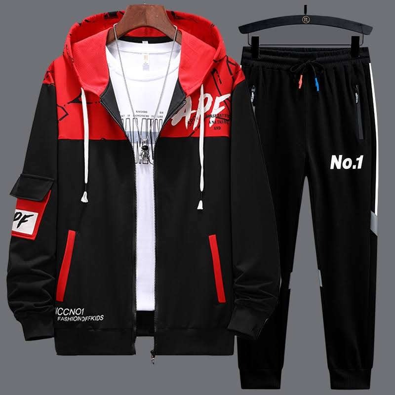 Men's Hoodie and Trouser Set, Sweat Fabric, 250 GSM, 2 Colours