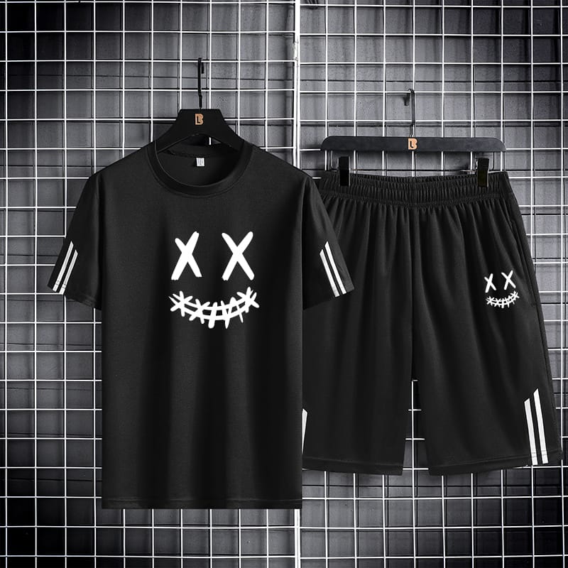 Men's Mesh Fabric Half Pant and T-Shirt Set, 160 GSM, 6 Colours