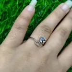 স্পিনিং হার্টস্টোন অ্যাডজাস্টেবল আংটি