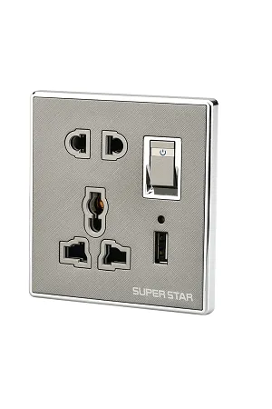 Super Star Ultimate 2 ও 3 পিন মাল্টি সকেট, USB সহ
