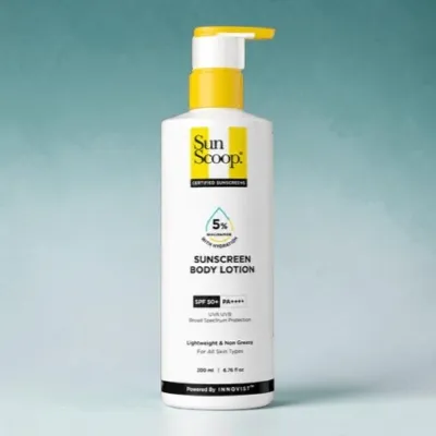 Sun Scoop 5% Niacinamide ডেইলি ময়েশ্চার সানস্ক্রিন বডি লোশন SPF 50+ কপি