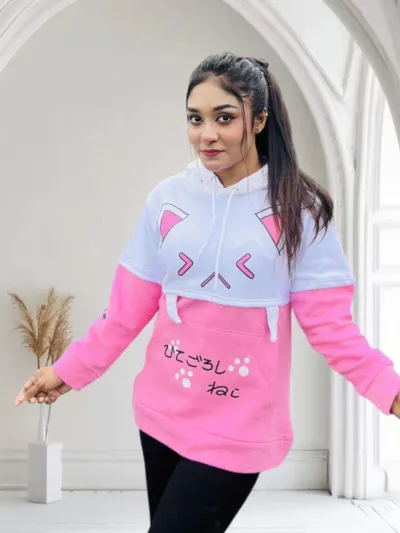 Women's Cotton Fleece Winter Hoodie, 300 GSM, 3 Colours