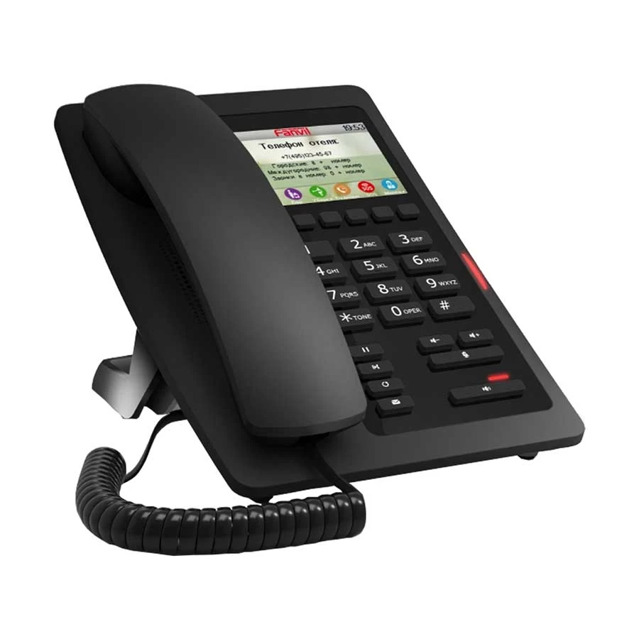 Fanvil H5 Black Regular Hotel IP Phone Set Without Adapter