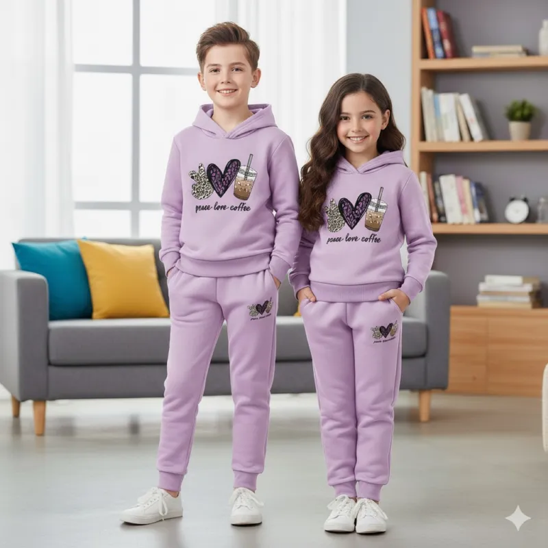 Children's Two-Piece Hoodie Set, Hoodie and Pant, 280-300 GSM
