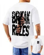Men's Oversized Drop Shoulder T-Shirt, 220 GSM Cotton-Polyester Mix
