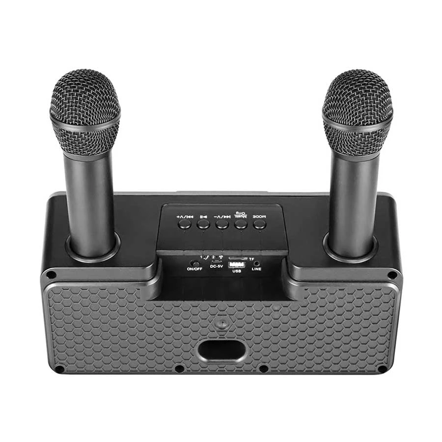 Microlab KTV100 20W Karaoke Speaker with 2 Handheld Microphones Black