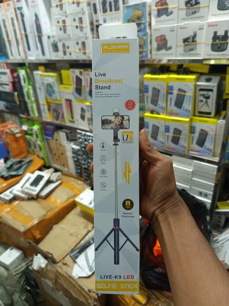 LIVE-K9 LED সেলফি স্টিক ও লাইভ ব্রডকাস্ট স্ট্যান্ড