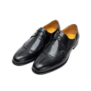 25005-Black ছেলেদের ফর্মাল কাউ লেদার অক্সফোর্ড শু