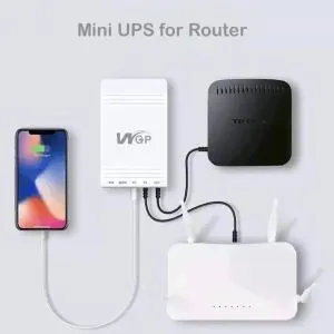 WGP মিনি UPS - রাউটার + ONU, 8 ঘণ্টা পর্যন্ত ব্যাকআপ (5V, 9V, 12V আউটপুট)