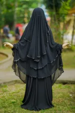 সাফা বোরকা ফুল সেট, জর্জেট হিজাব ও নিকাবসহ