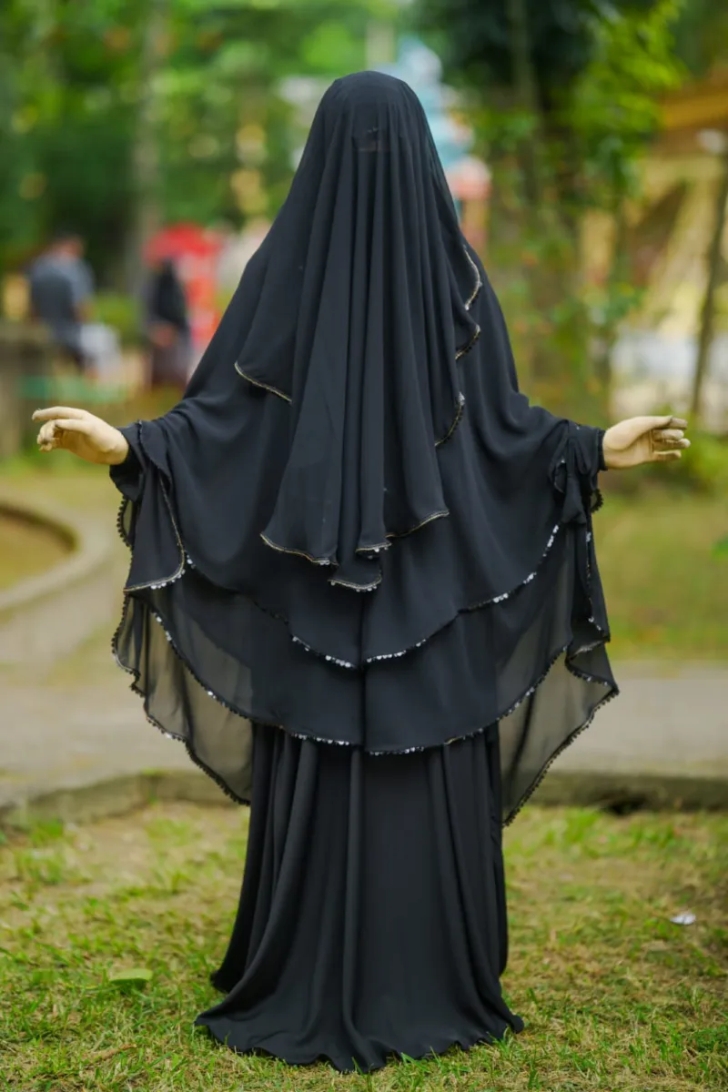 সাফা বোরকা ফুল সেট, জর্জেট হিজাব ও নিকাবসহ