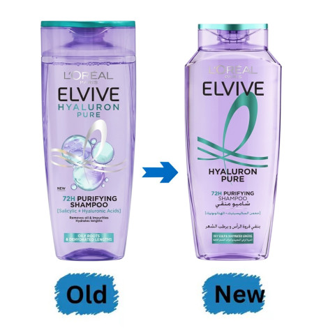 L'Oreal Elvive Hyaluron Pure 72H পিউরিফাইং শ্যাম্পু 400ml