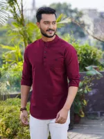 Men's Solid Colour Sakura Cotton Katua, Sizes M to XXL