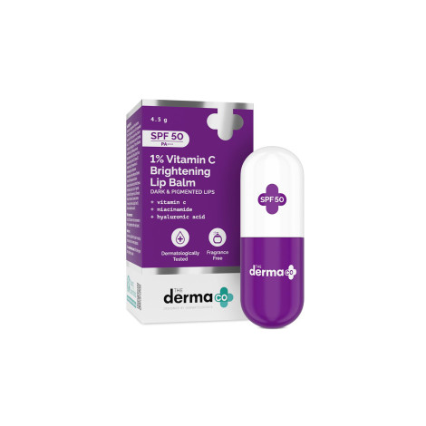 The Derma Co 1% Vitamin C Brightening Lip Balm with SPF 50 PA +++ 4.5g (India)