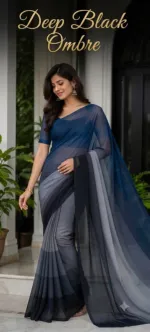 Rongdhonu Georgette Saree for Party and Casual Wear, 5 Colours