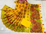 Half Silk Screen Print Saree, Saree Only, 6 Colours