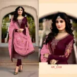 Soft Georgette Four Piece with Unstitched Salwar, 4 Colours