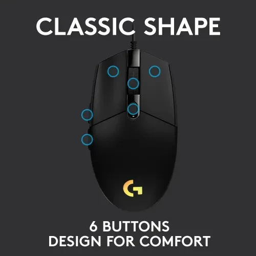 Logitech G102 লাইটসিঙ্ক আরজিবি ইউএসবি গেমিং মাউস